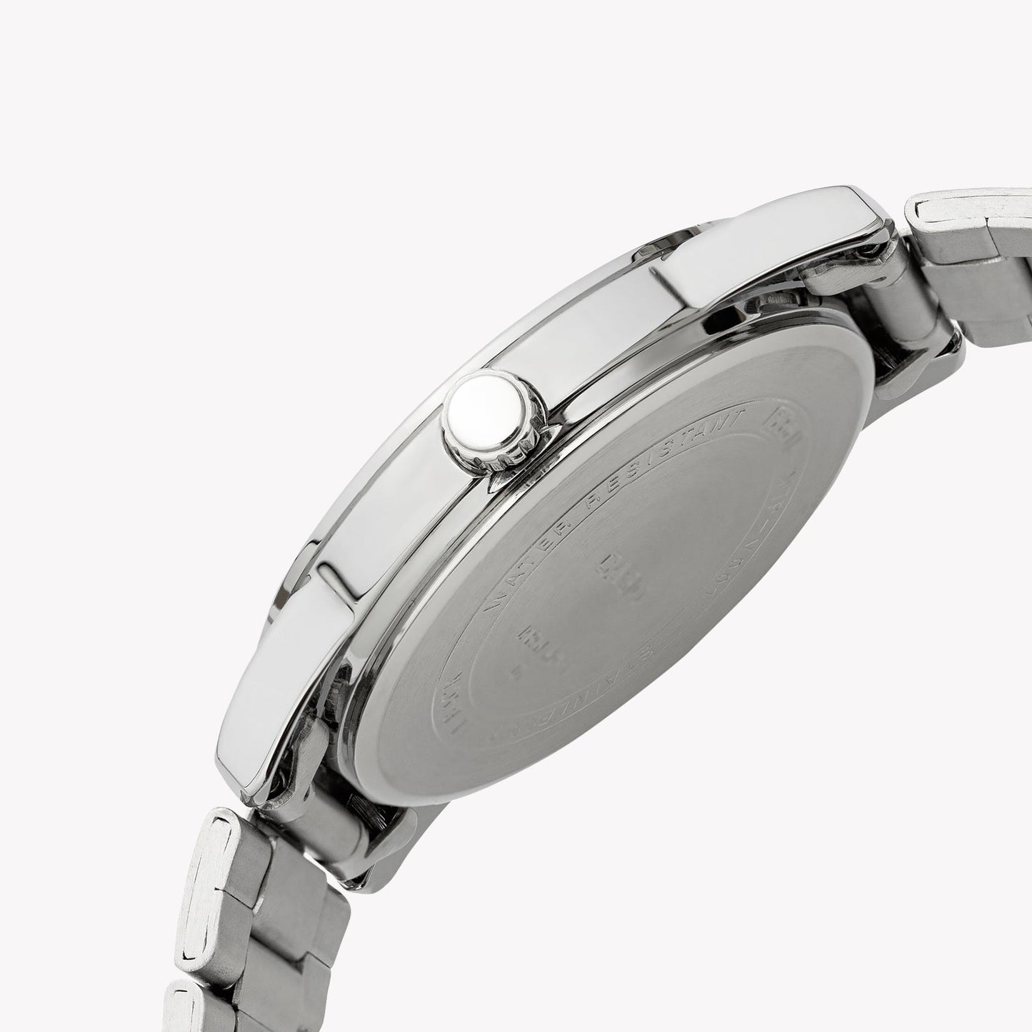 Silver Stainless Steel Quartz Watch – Classic Unisex Design