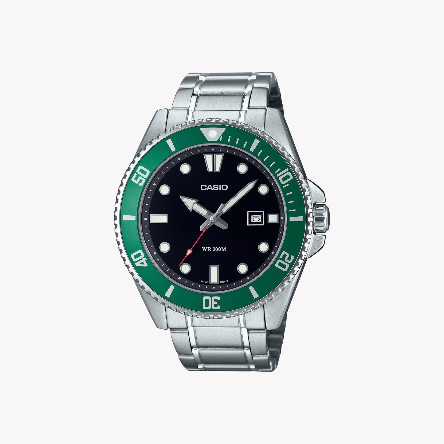 Men’s Diver-Style Stainless Steel Watch – 200M Water Resistance